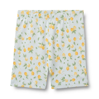 Anne Bike Shorts - Summer Blue Citrus | Wheat