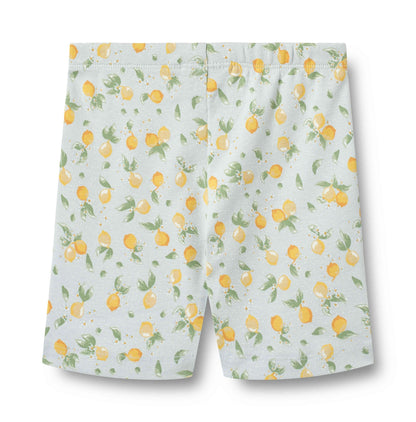Anne Bike Shorts - Summer Blue Citrus | Wheat