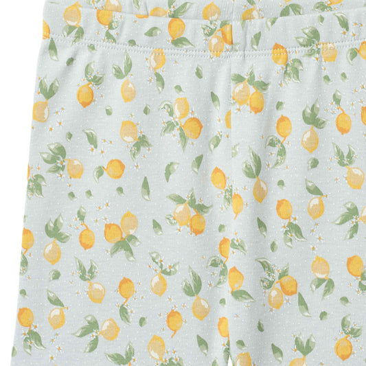 Anne Bike Shorts - Summer Blue Citrus | Wheat