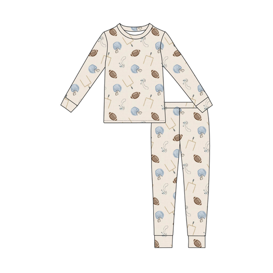Blue Football Two Piece Toddler Set | Emi Lei