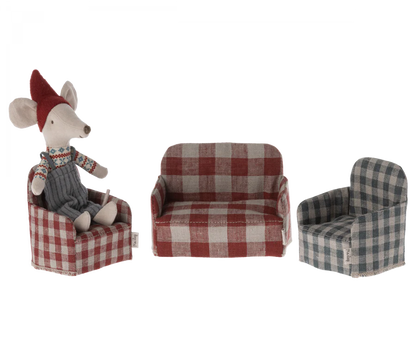 Red Plaid Chair | Maileg