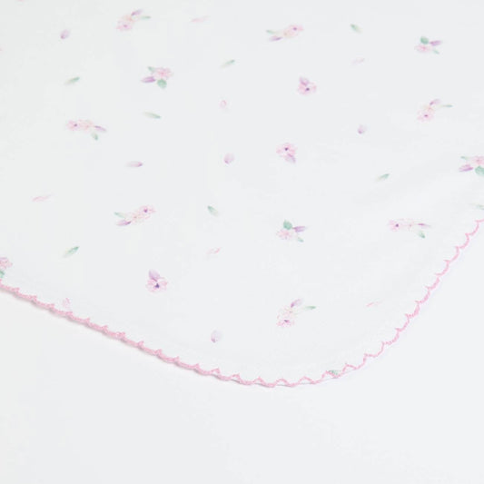 Organic Pink Floral Blanket | FS Baby