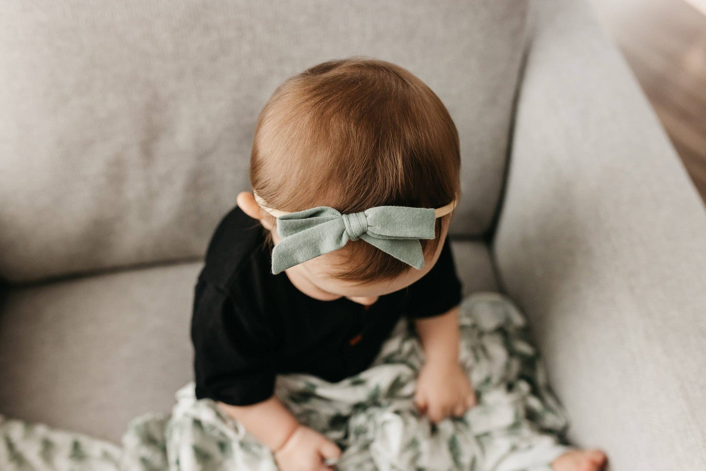 Briar Ribbon Baby Bow | Copper Pearl