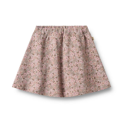 Manuella Rose Brown Flowers Skirt | Wheat