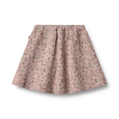Manuella Rose Brown Flowers Skirt | Wheat