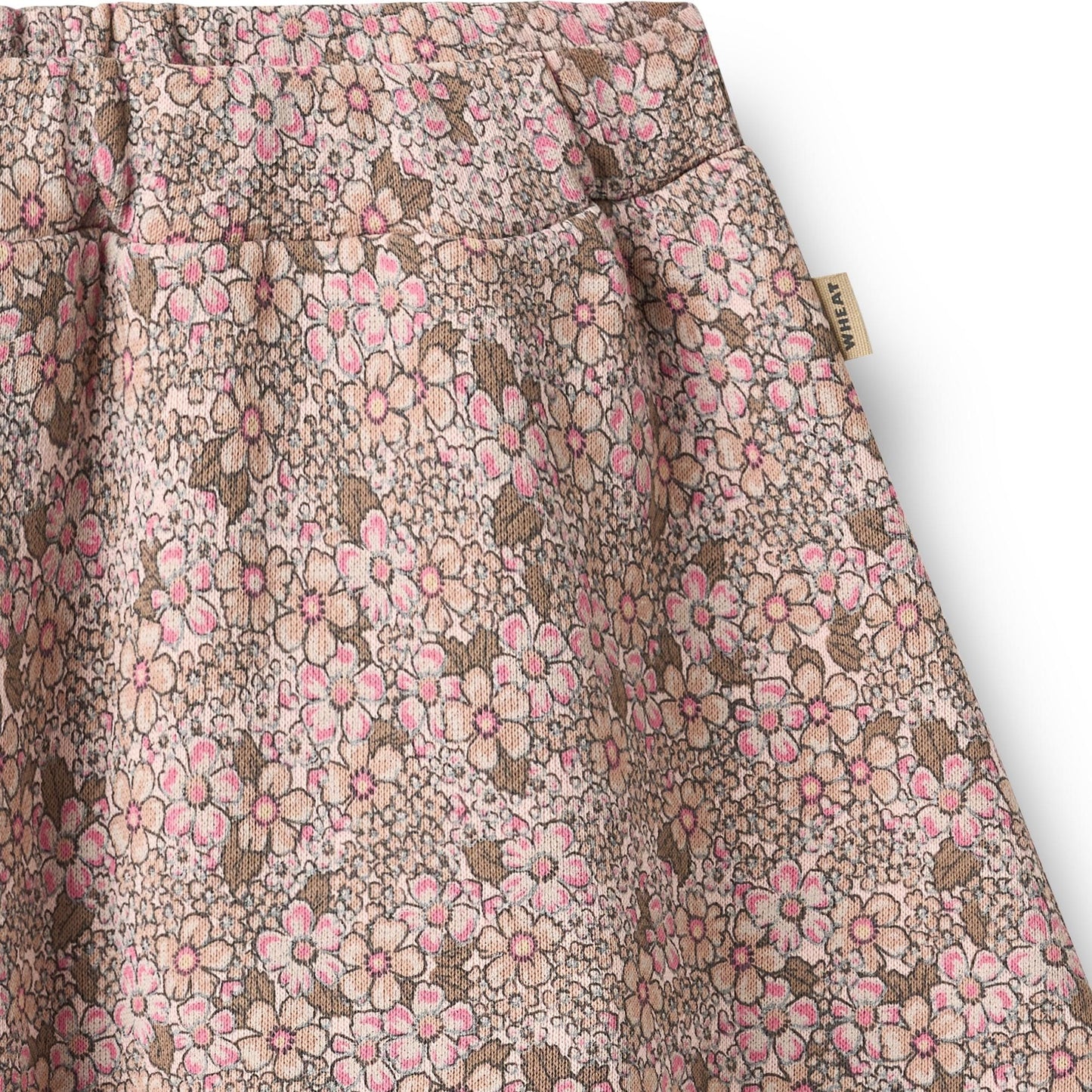 Manuella Rose Brown Flowers Skirt | Wheat