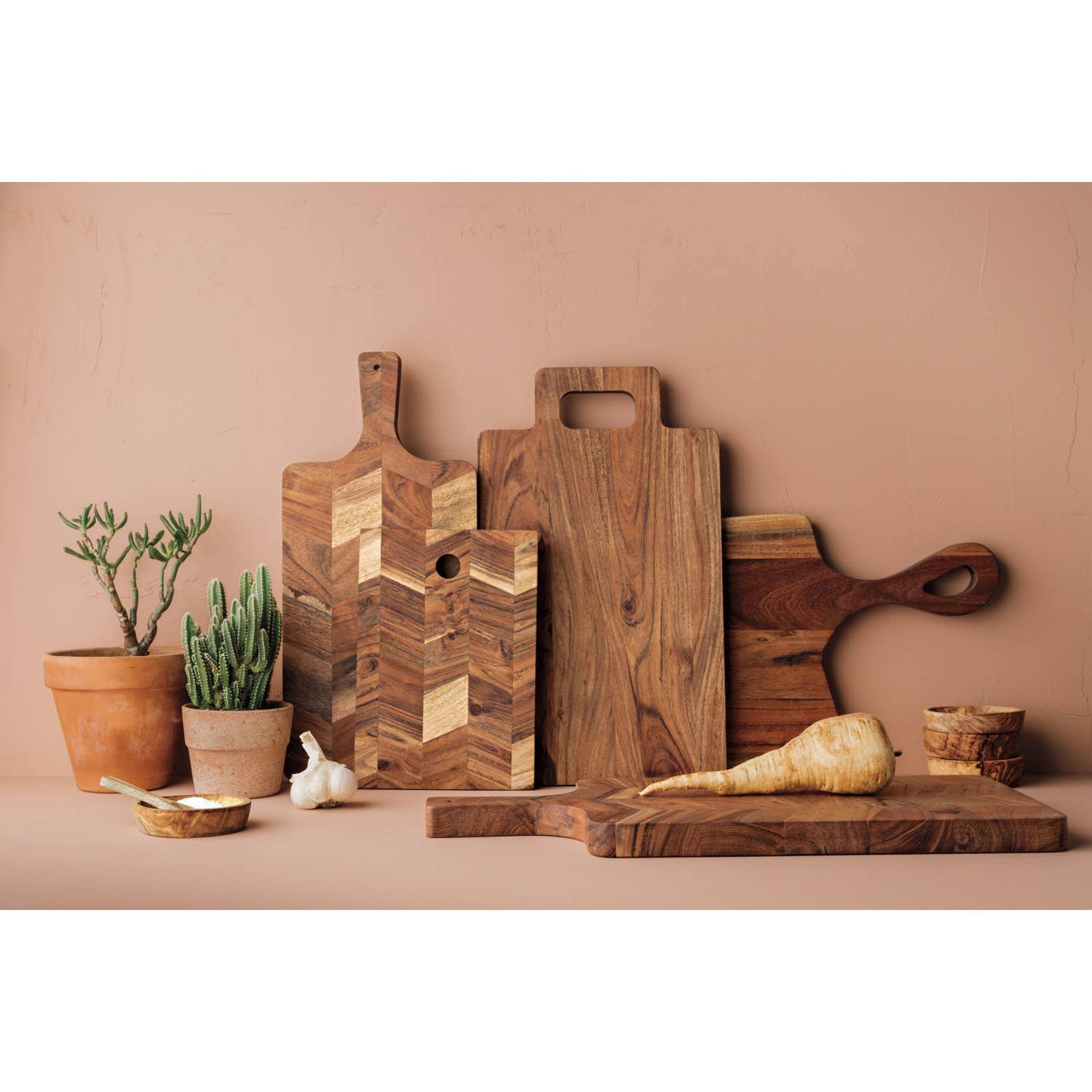Acacia Chevron Serving Board | Danica Heirloom