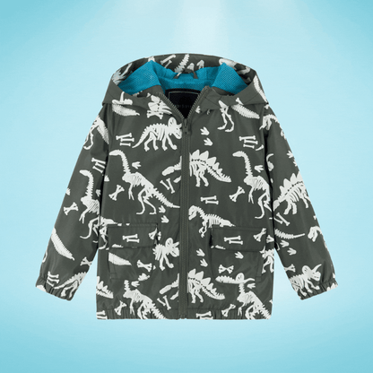 Dinosaur Fossils Color Change Raincoat | Andy & Evan