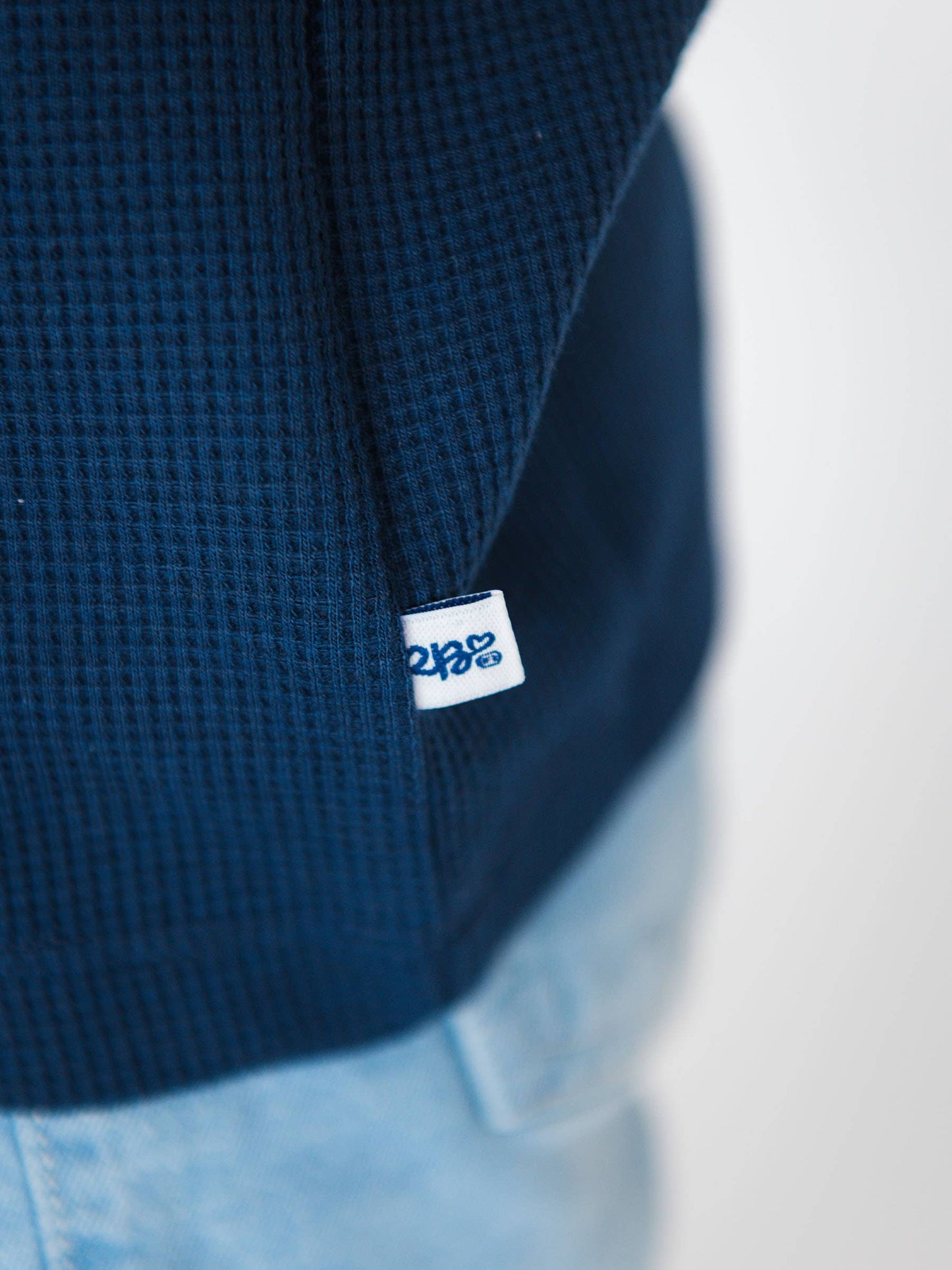 Navy Waffle Henley Tee | RuffleButts + RuggedButts