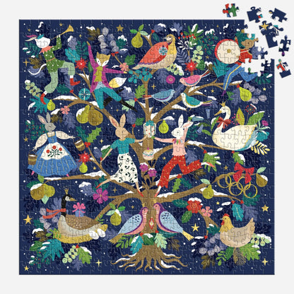 Twelve Days of Joy Foil Puzzle (500 Piece) | Galison