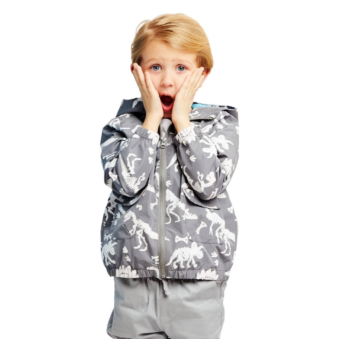 Dinosaur Fossils Color Change Raincoat | Andy & Evan