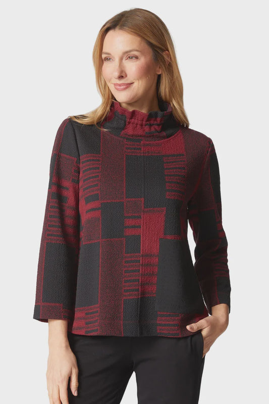 Fair and Square Ruched Collar Top | Habitat Clothing