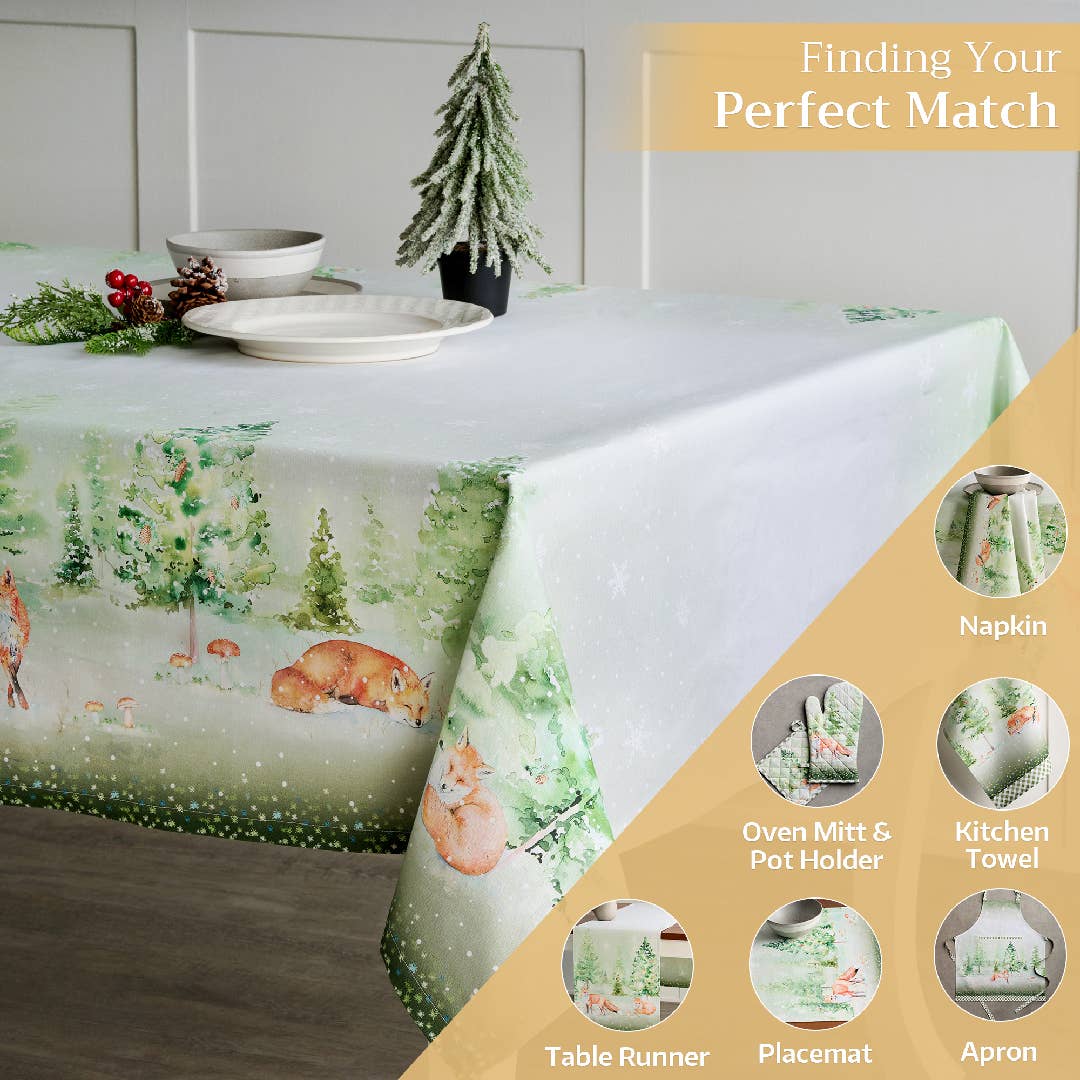 Winter Mornings Cotton Tablecloth (Various Sizes) | Maison d'Hermine
