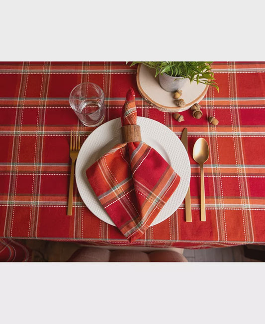 Autumn Spice Plaid Tablecloth | DII
