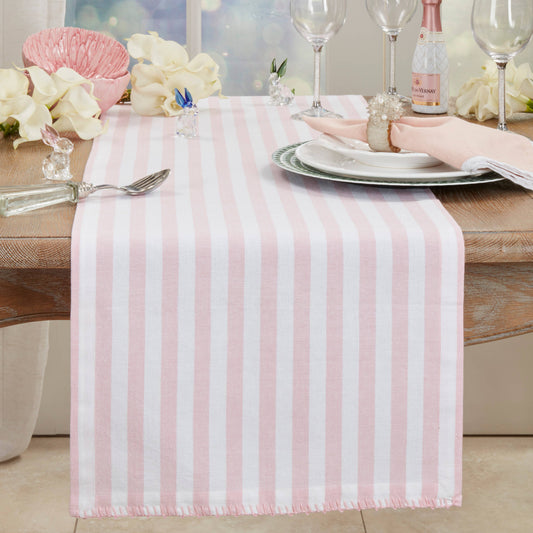 Soothing Stripes Table Runner | Saro Lifestyle
