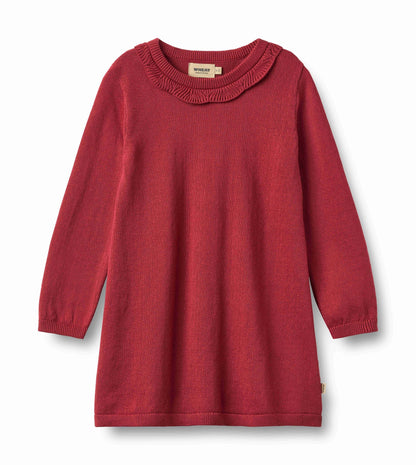 Nannie Red Cherry Knit Dress | Wheat
