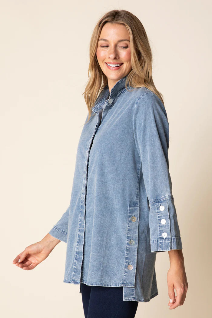 Perfect Travel Shirts Side Button Tunic | Habitat Clothing