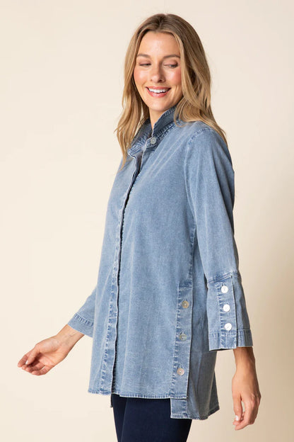 Perfect Travel Shirts Side Button Tunic | Habitat Clothing