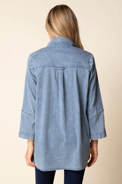 Perfect Travel Shirts Side Button Tunic | Habitat Clothing