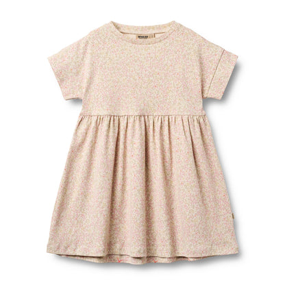 Emilie Jersey Dress - Coral Flowers | Wheat