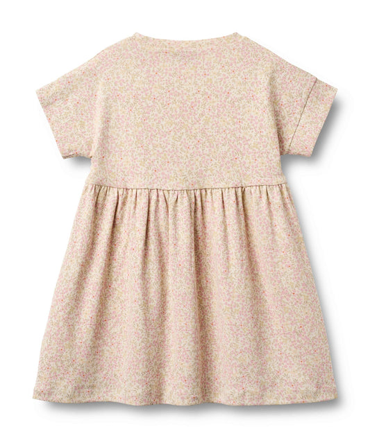 Emilie Jersey Dress - Coral Flowers | Wheat