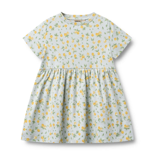 Anna Jersey Dress - Summer Blue Citrus | Wheat
