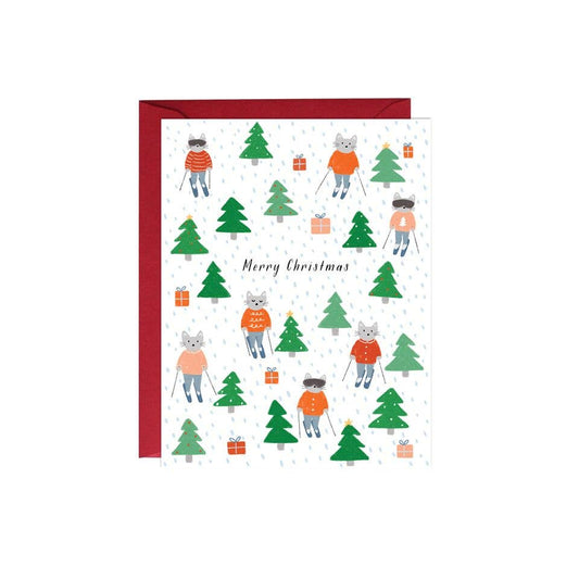 Cats Skiing Boxed Card Set | Paula & Waffle