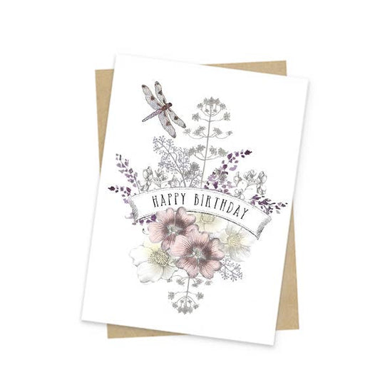 Mini Dragonfly Birthday Greeting Card | Papaya