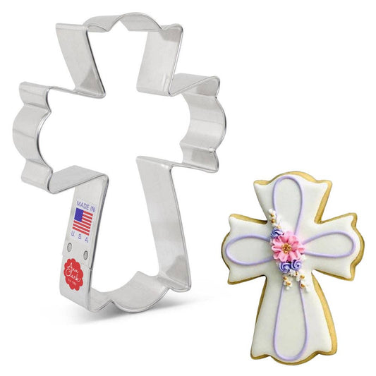 Flour Box Bakery Fancy Cross Cookie Cutter | Ann Clark