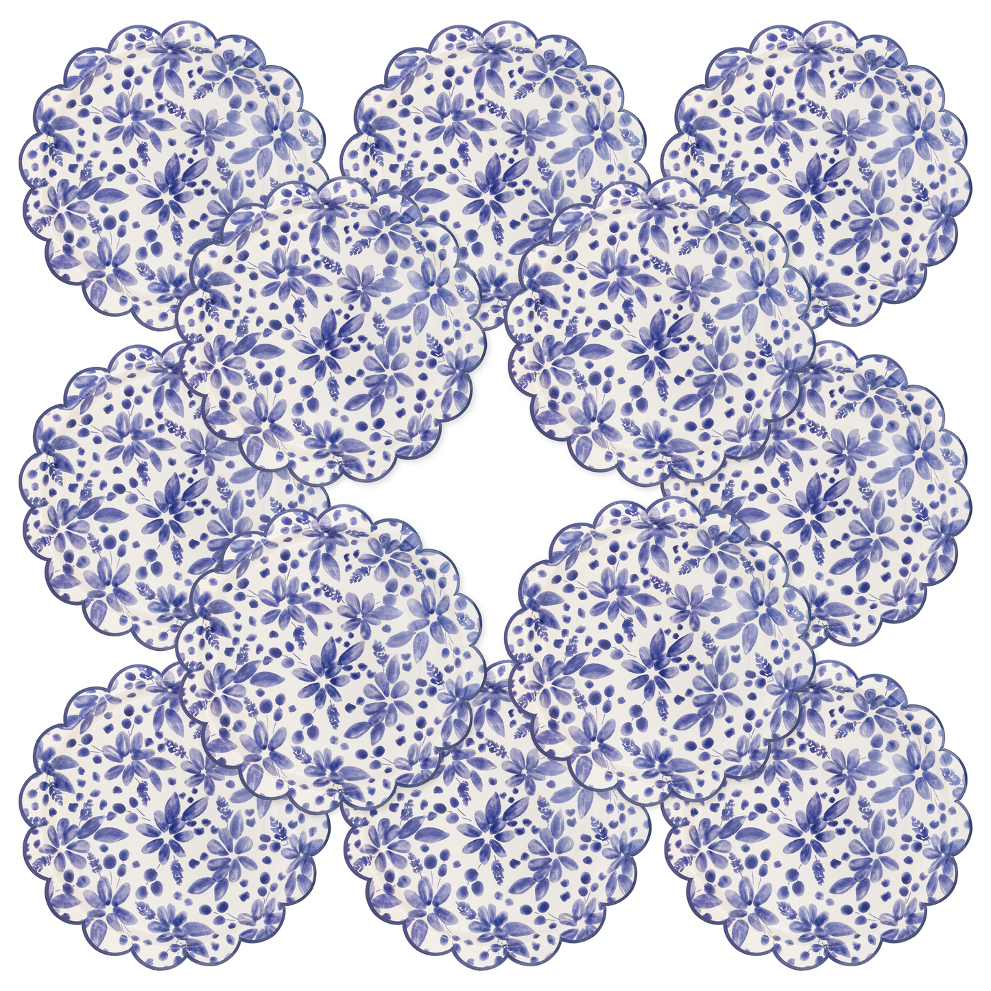 Blue Floral Paper Plate | My Mind's Eye