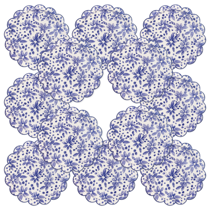 Blue Floral Paper Plate | My Mind's Eye