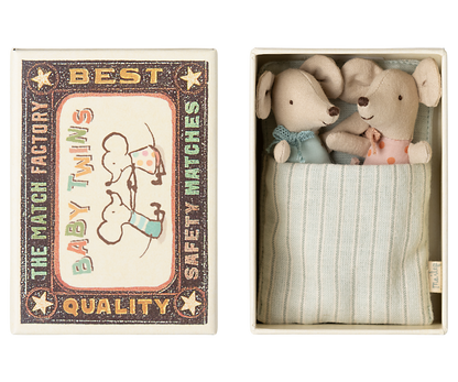 Twin Baby Mice in a Matchbox | Maileg