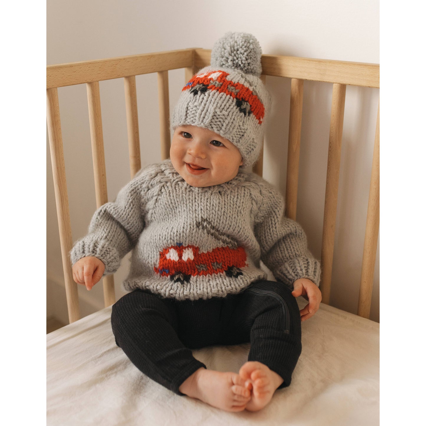 Fire Engine Crew Neck Sweater | Huggalugs