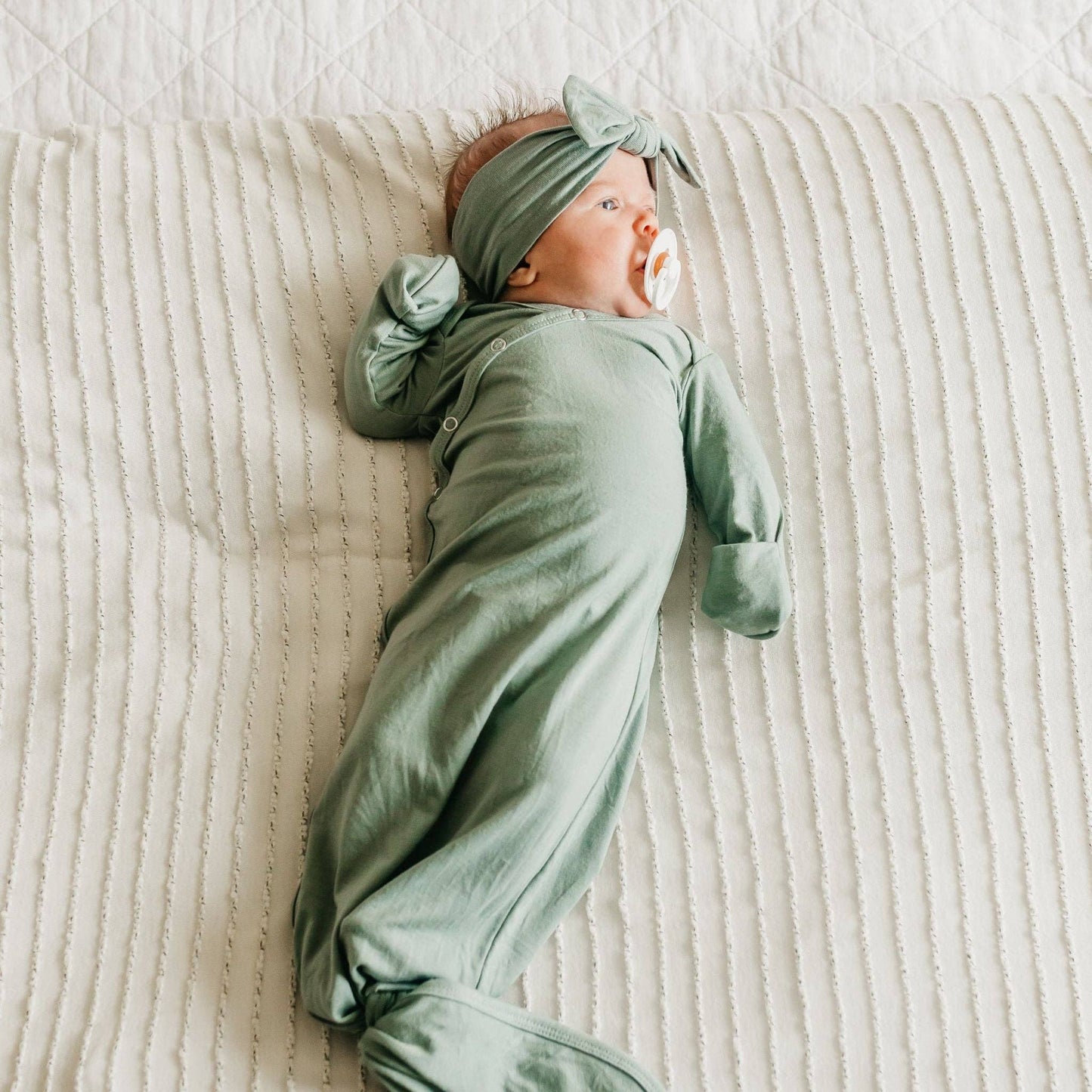 Briar Newborn Knotted Gown |Copper Pearl