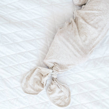 Oat Newborn Knotted Gown | Copper Pearl