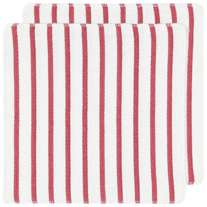 Basketweave Red Dishcloths (Set of 2) | Danica