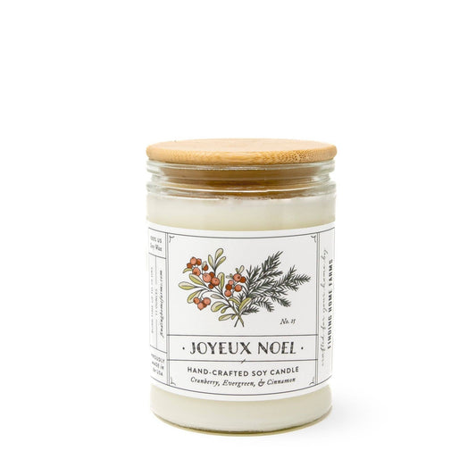 Soy Candle - Joyeux Noel Scent | Finding Home Farms