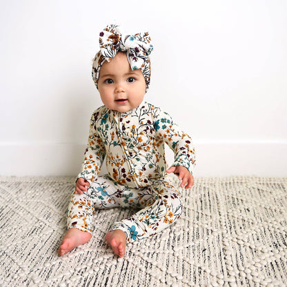 Maren Floral Bamboo Ruffle Romper | Gigi & Max