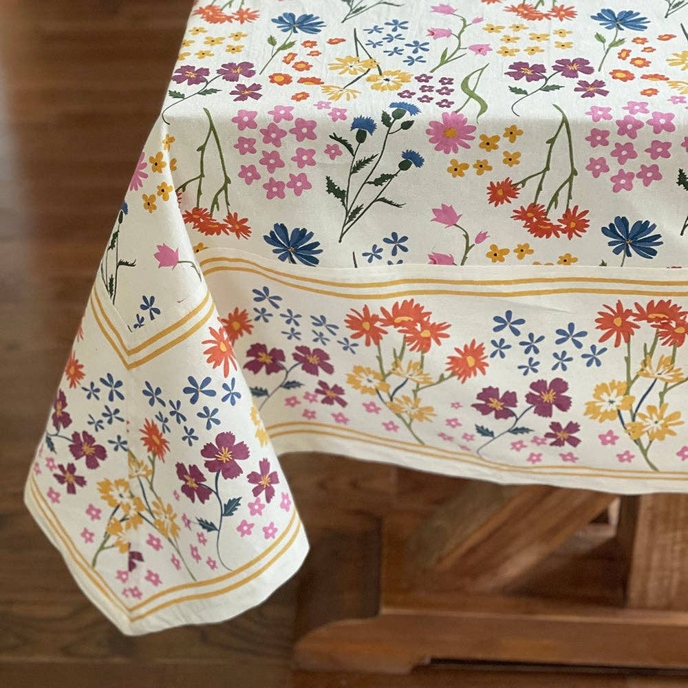 Wildflowers Tablecloth | Mahogany