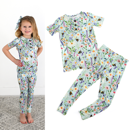 Bumble Ruffle Bamboo Lounge Set | Gigi & Max