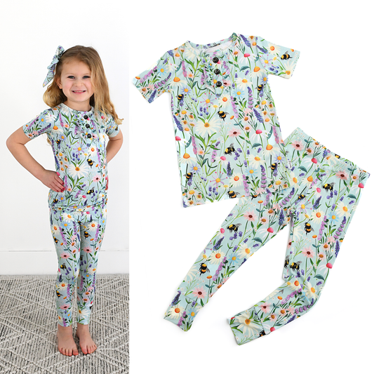 Bumble Ruffle Bamboo Lounge Set | Gigi & Max
