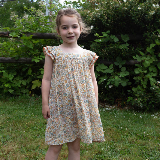 Everly Dress - Cottonfield Floral | Beet World