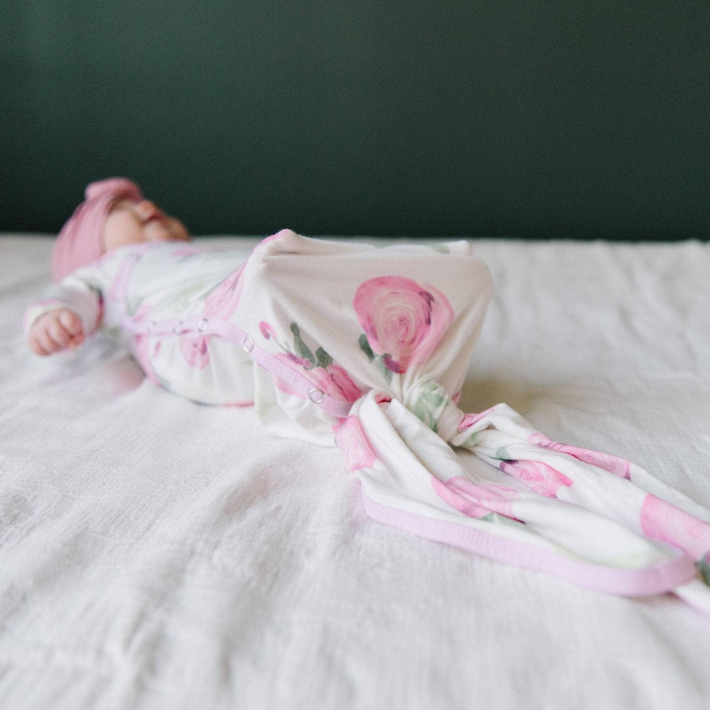 Grace Newborn Knotted Gown | Copper Pearl