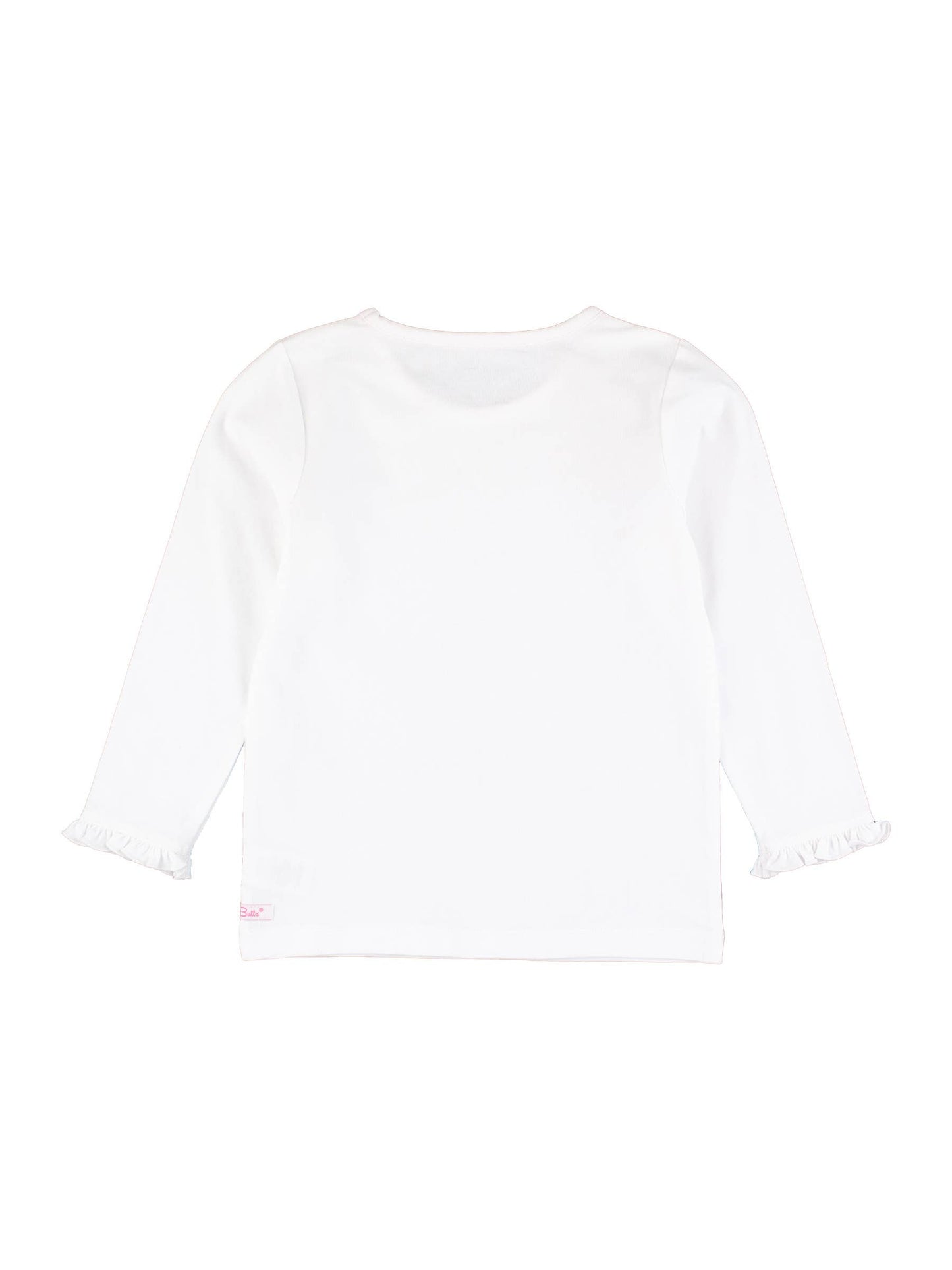 White Ruffle Sleeve Top | RuffleButts + RuggedButts
