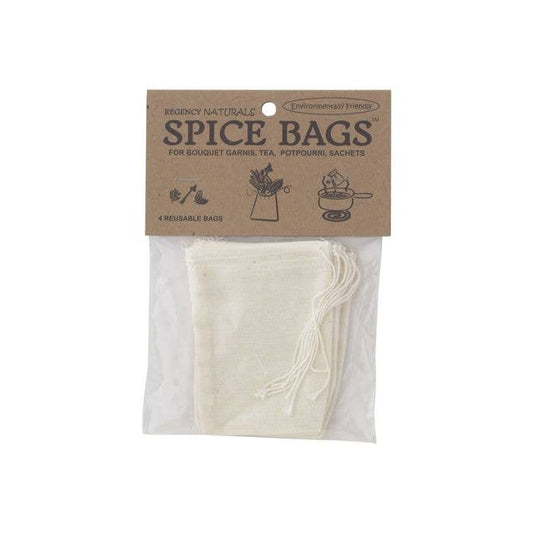 Regency Natural Cotton Spice Bags, Set Of 4 | HIC Kitchen