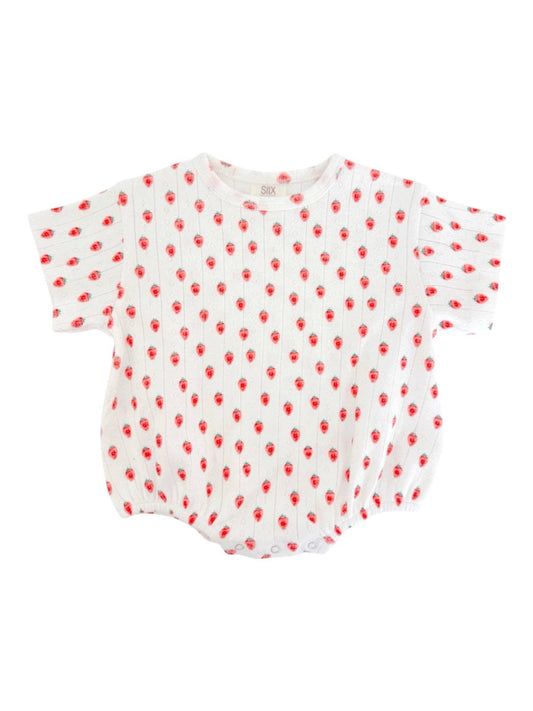 White Strawberry Organic T-Shirt Bubble | Siix Collection