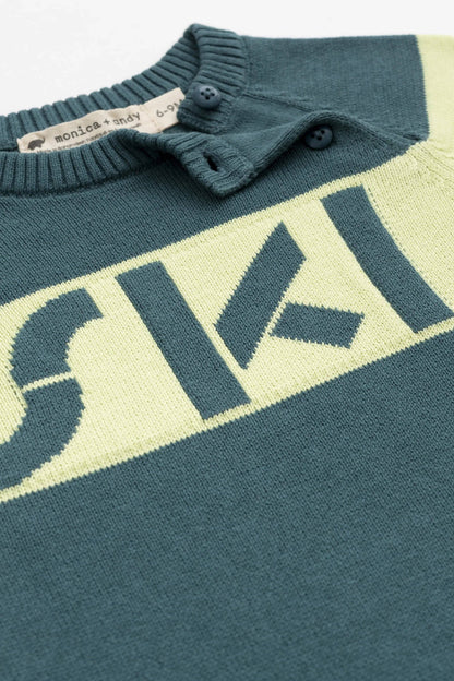 Green Ski Sweater Romper | Monica + Andy