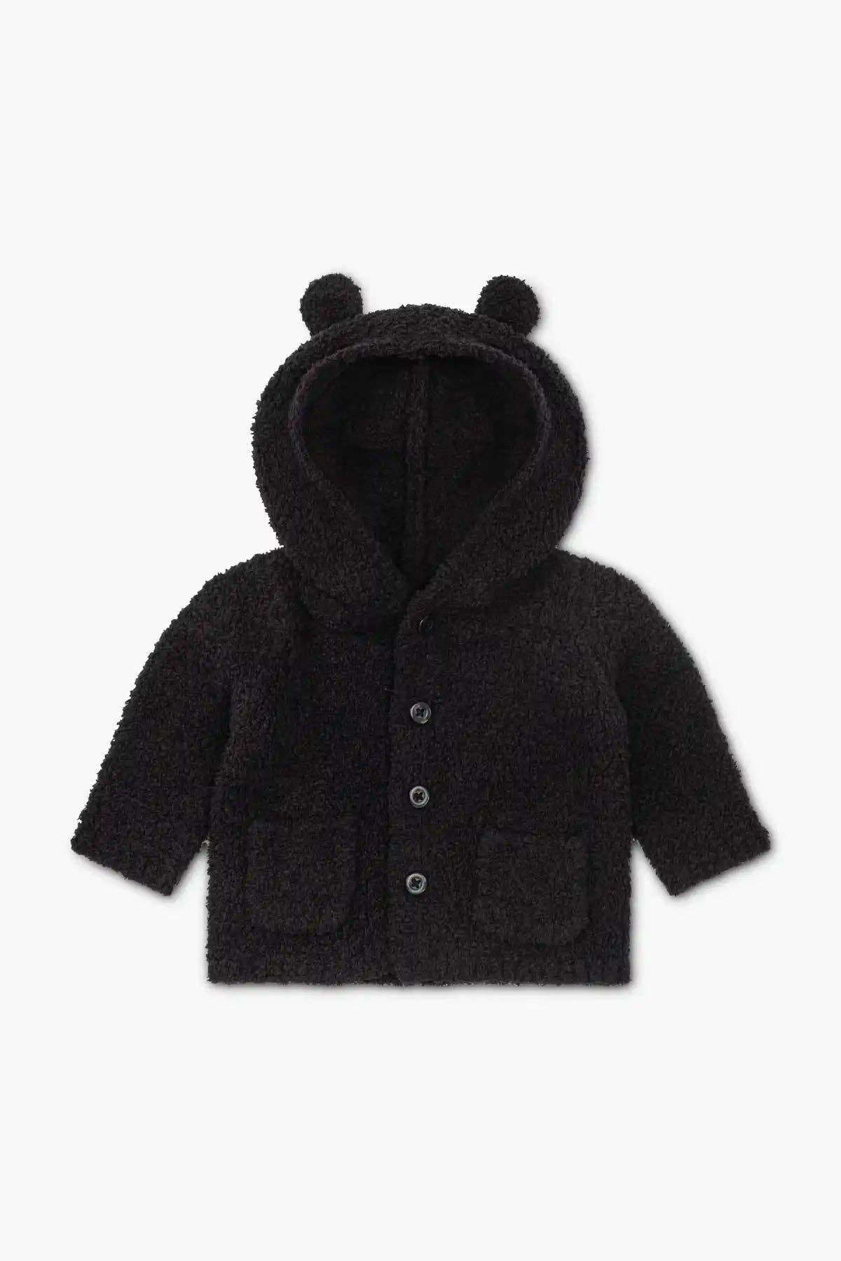 Charcoal Teddy Cardigan | Monica + Andy
