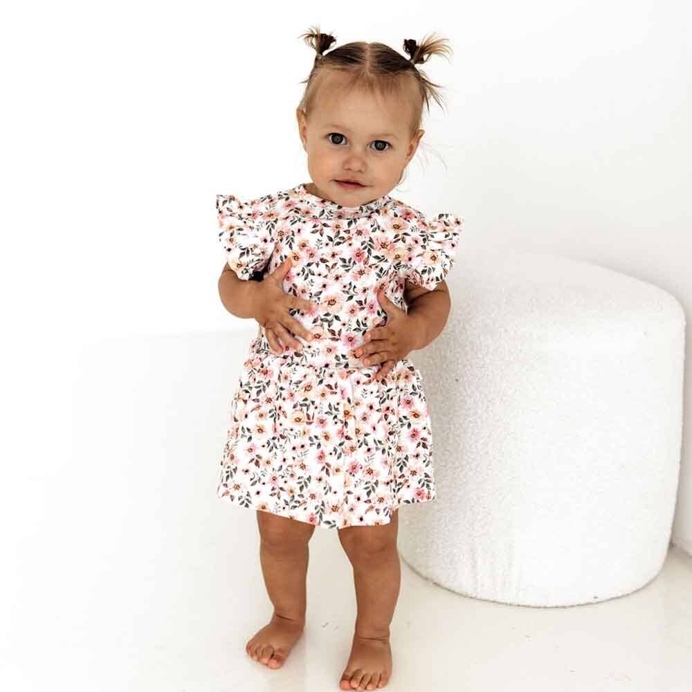 Spring Floral Organic Dress | Snuggle Hunny