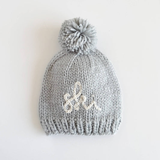 Grey Pom Ski Hat | Figgy Friends
